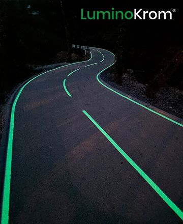Bisiklet yolu, karanlıkta ışıma görünümü